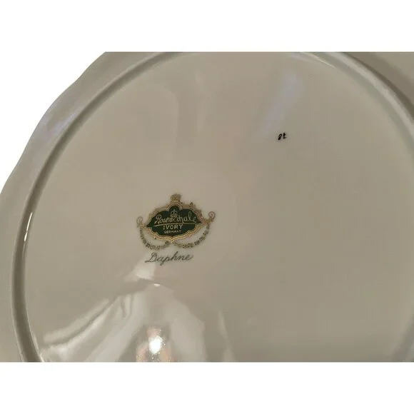 Set 4 Vtg 50s Rosenthal Ivory Daphne DINNER Plates Purple Floral Gold Trim China